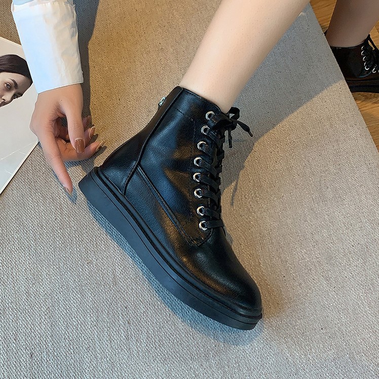 Boot ulzzang boots nữ bốt cao cổ màu đen - T8.13 [SẴN] | BigBuy360 - bigbuy360.vn