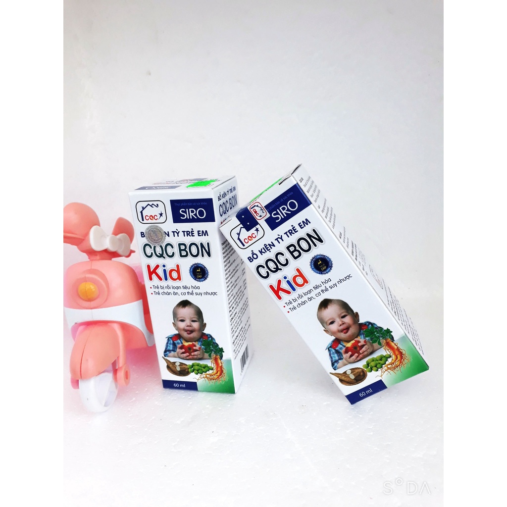 Siro bổ kiện tỳ trẻ em CQC BON Kid, hỗ trợ tăng cường tiêu hóa, giúp ăn ngon miệng; hỗ trợ tăng cường sức khỏe