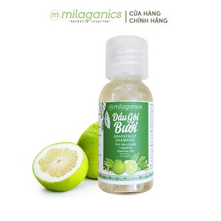 Dầu gội bưởi kích mọc tóc Milaganics 25ml / chai giúp làm sạch tóc và da đầu, giảm rụng tóc, giúp mái tóc luôn khỏe đẹp