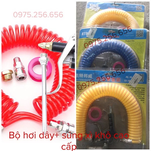 Bộ Dây Hơi + Súng xì khô cao cấp phụ kiện máy xì hơi