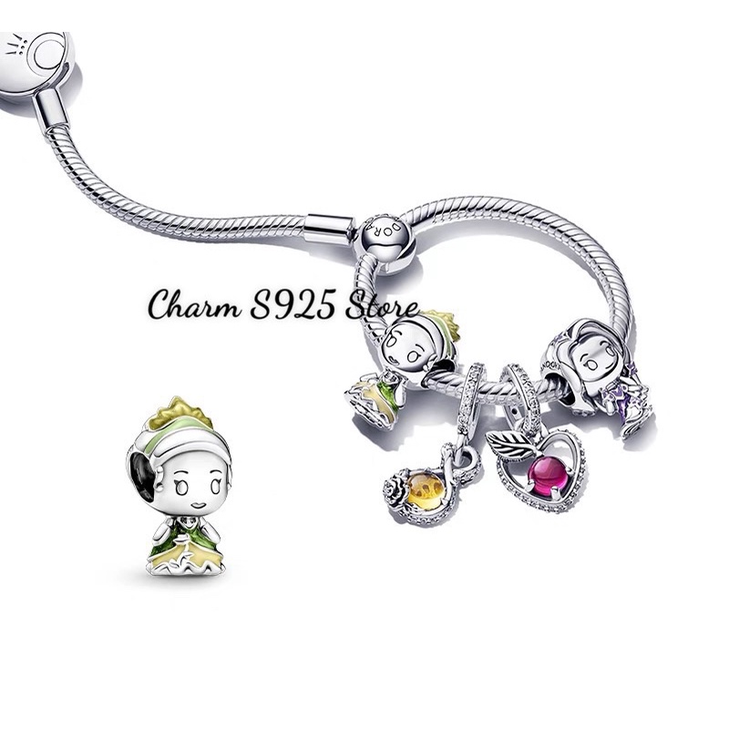 charm pan.do.ra Disney Princess Tiana and the Frog bạc s925 cao cấp