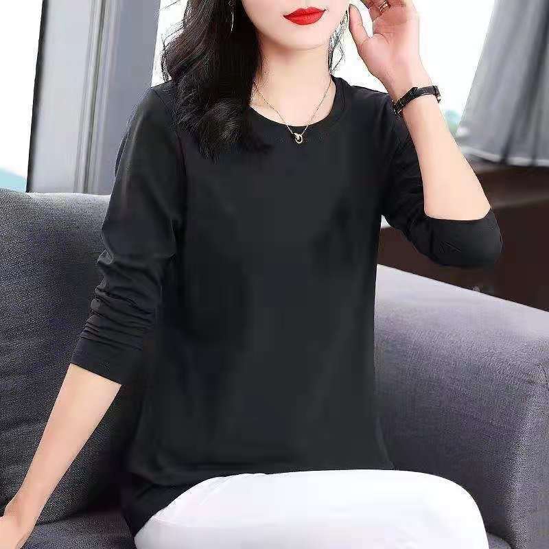 Áo thun tay dài plus size cho phụ nữ trung niên