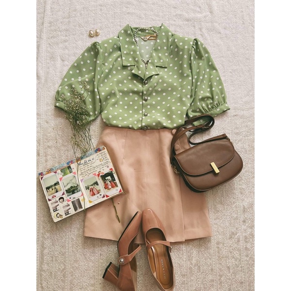 Chân váy bút chì 3 nút