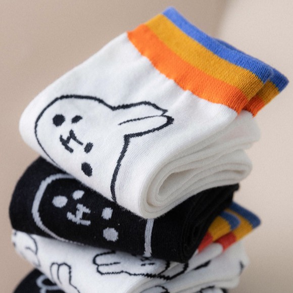 Tất Vớ Cao Cổ Cotton Hình Thỏ Usagi Unisex