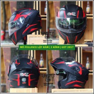 Nón bảo hiểm Fullface GXT 2017 lật hàm - Mũ bảo hiểm Fullface GXT 2017 2 kính lật hàm full box