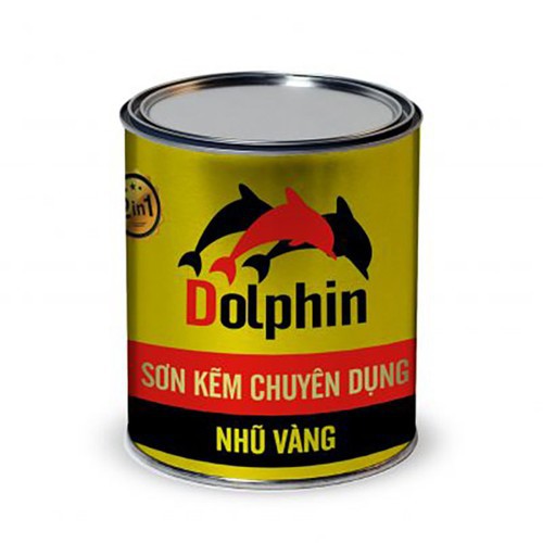 Sơn Nhũ Vàng Dolphin Lon 200gram- Sơn đa năng trên tất cả các bề mặt - DOL808