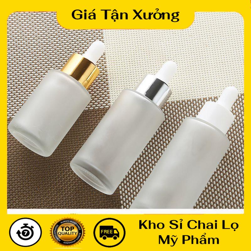 Lọ Chiết Serum ❤ TRÙM SỈ ❤ [20ml,30ml,50ml] Lọ chiết tinh dầu Thủy tinh mờ Vai ngang đựng serum , phụ kiện du lịch
