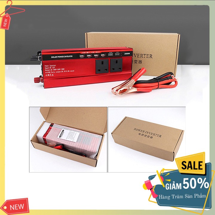 Bộ chuyển đổi điện 12V thành 220V-2000W chính hãng came