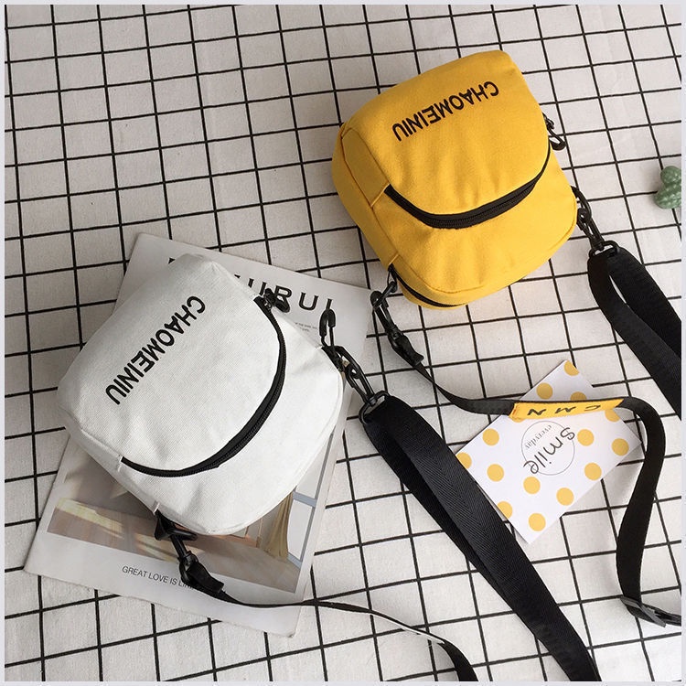 Túi Đeo Vai Mini Vải Canvas Phong Cách Phương Tây Thời Trang Mùa Hè Kiểu Mới Cho Nữ