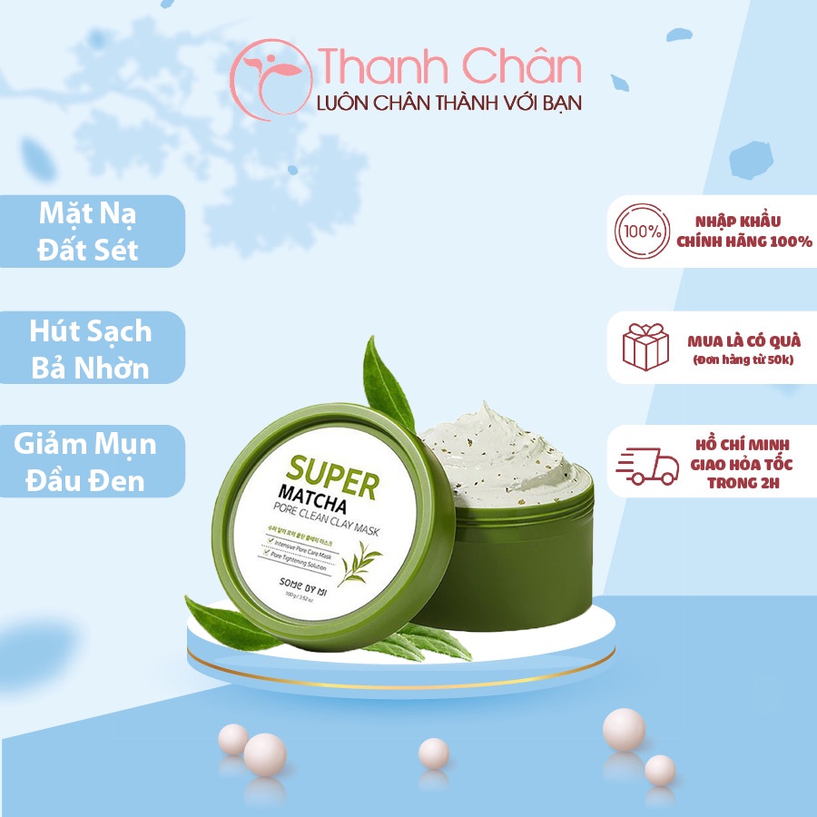 Mặt nạ đất sét Some By Mi Super Matcha Pore Clean Clay Mask 100g