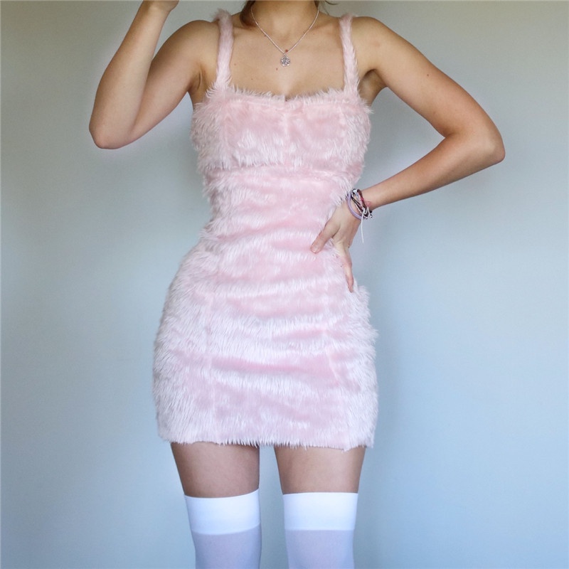 Đầm Nhung Trễ Vai Phối Khoá Kéo Hợp Thời Trang