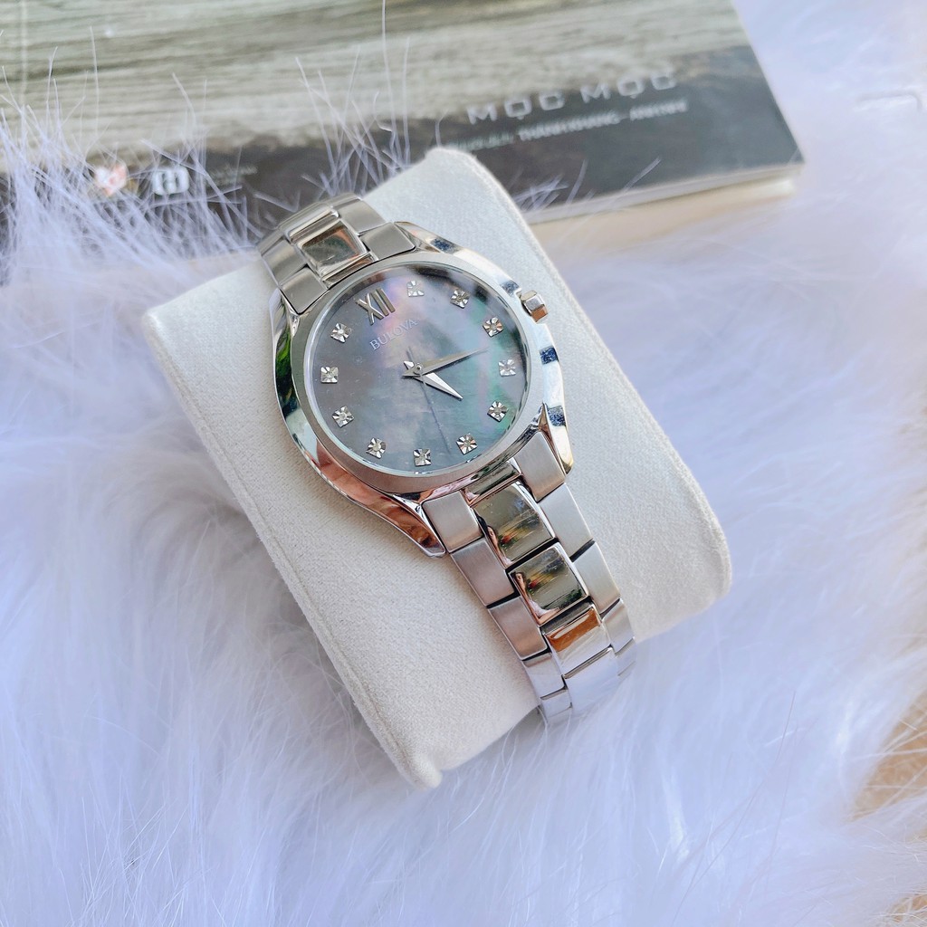 Đồng hồ nữ chính hãng Bulova 96P158 - Máy pin - Kính cứng