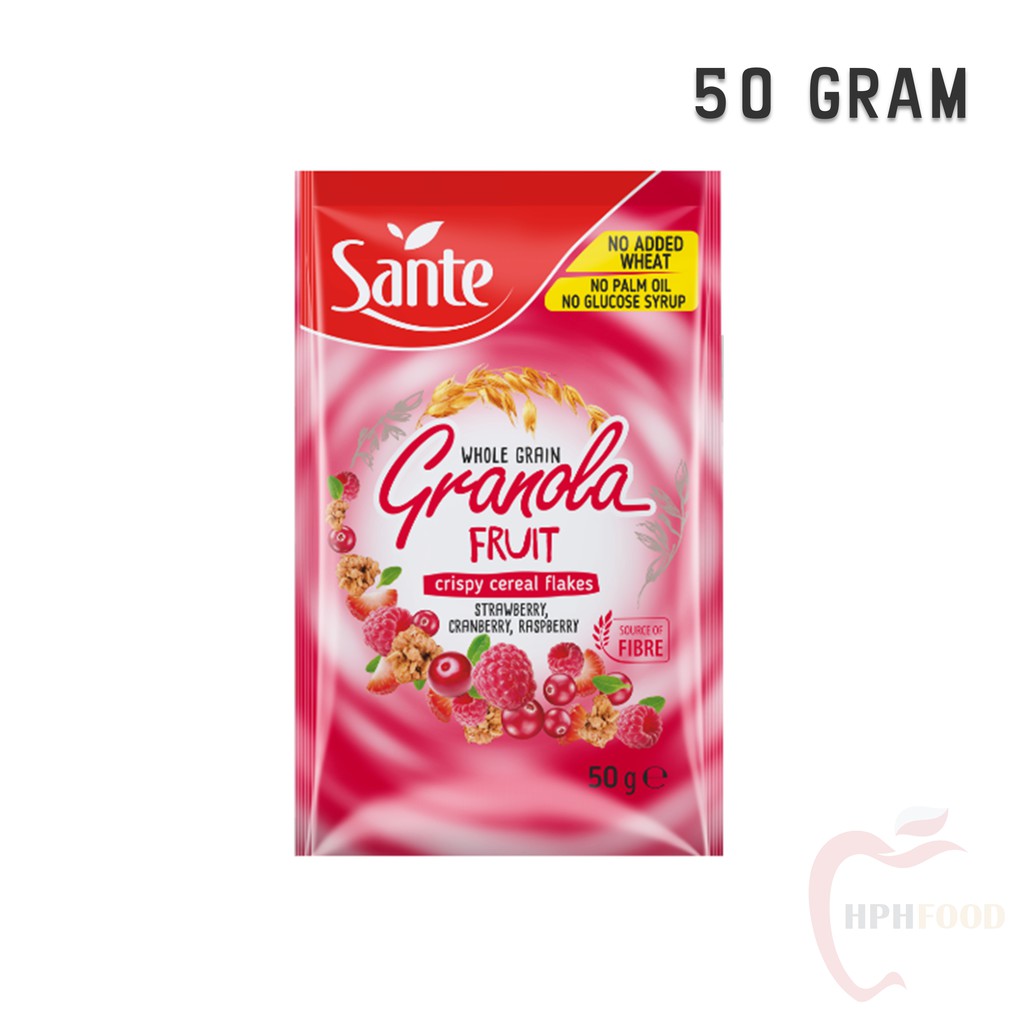 Yến Mạch Sante Granola Yến Mạch Trái Cây Nhập Khẩu 100% Ba Lan Gói 50 Gram