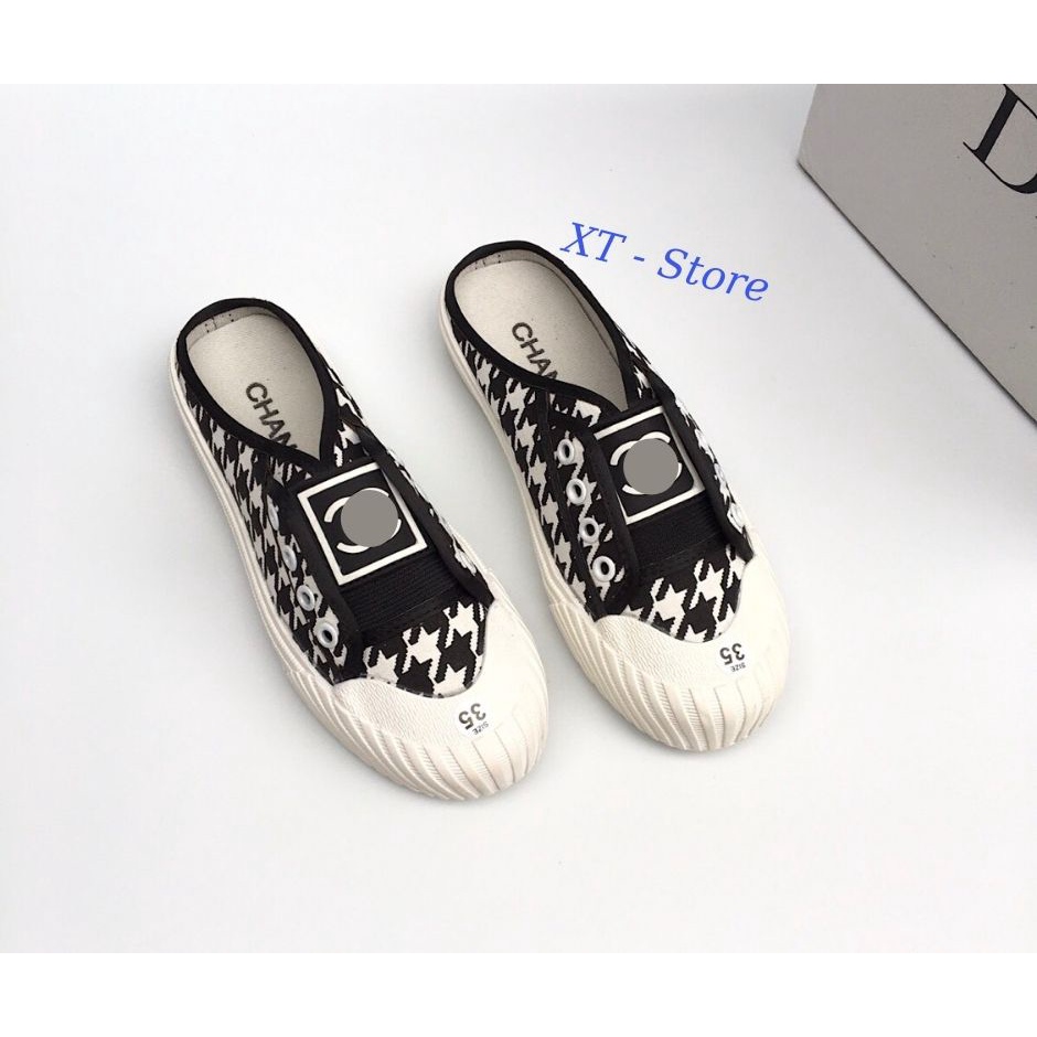 [ ẢNH THẬT  ] Giày Sục C H A N E L , Sục Đạp Gót Hot Hit 2021 Bản Đẹp - XT  Store