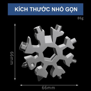 Tua vít Cờ lê lục giác 19 in 1 hình bông tuyết đa năng tiện lợi mang theo bên người.