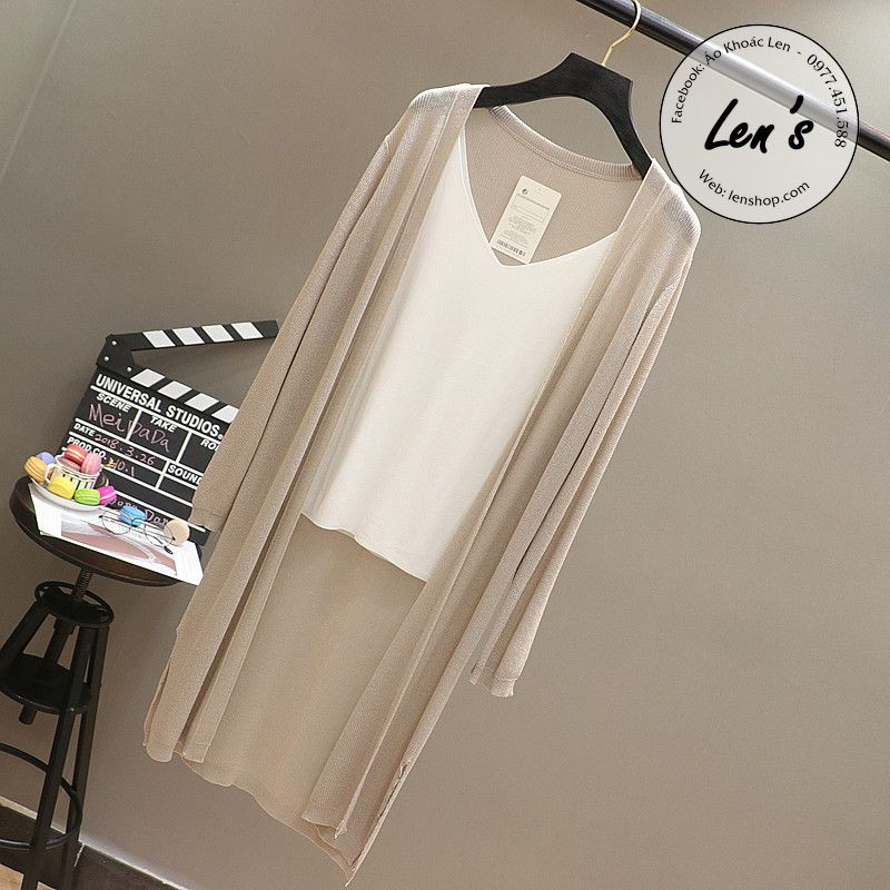 Áo Khoác Cardigan Dáng Dài, Áo Khoác Mỏng Dáng Dài Đẹp Cho Nữ