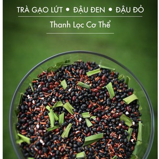 250gr Trà gạo lứt đậu đen xanh lòng, lá dứa rang tay, giảm cân – handmade