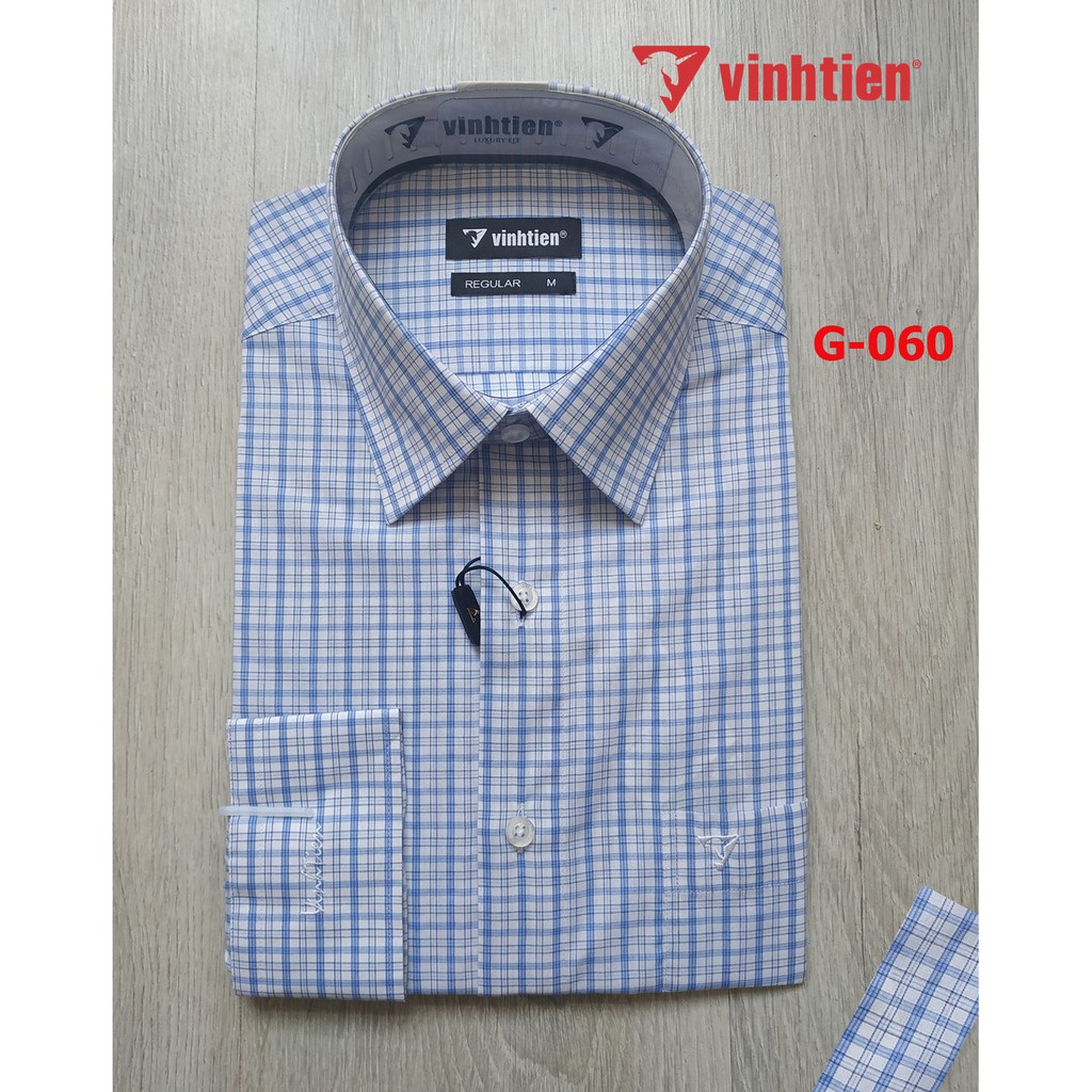 Áo Sơ Mi Dài Tay Dáng Suông Vạt Ngang Vĩnh Tiến Caro AD355 | BigBuy360 - bigbuy360.vn