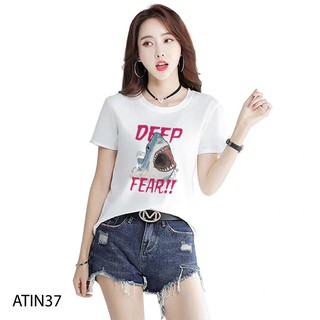 ÁO THUN IN HÌNH CÁ MẬP DEEP FEAR ATIN37