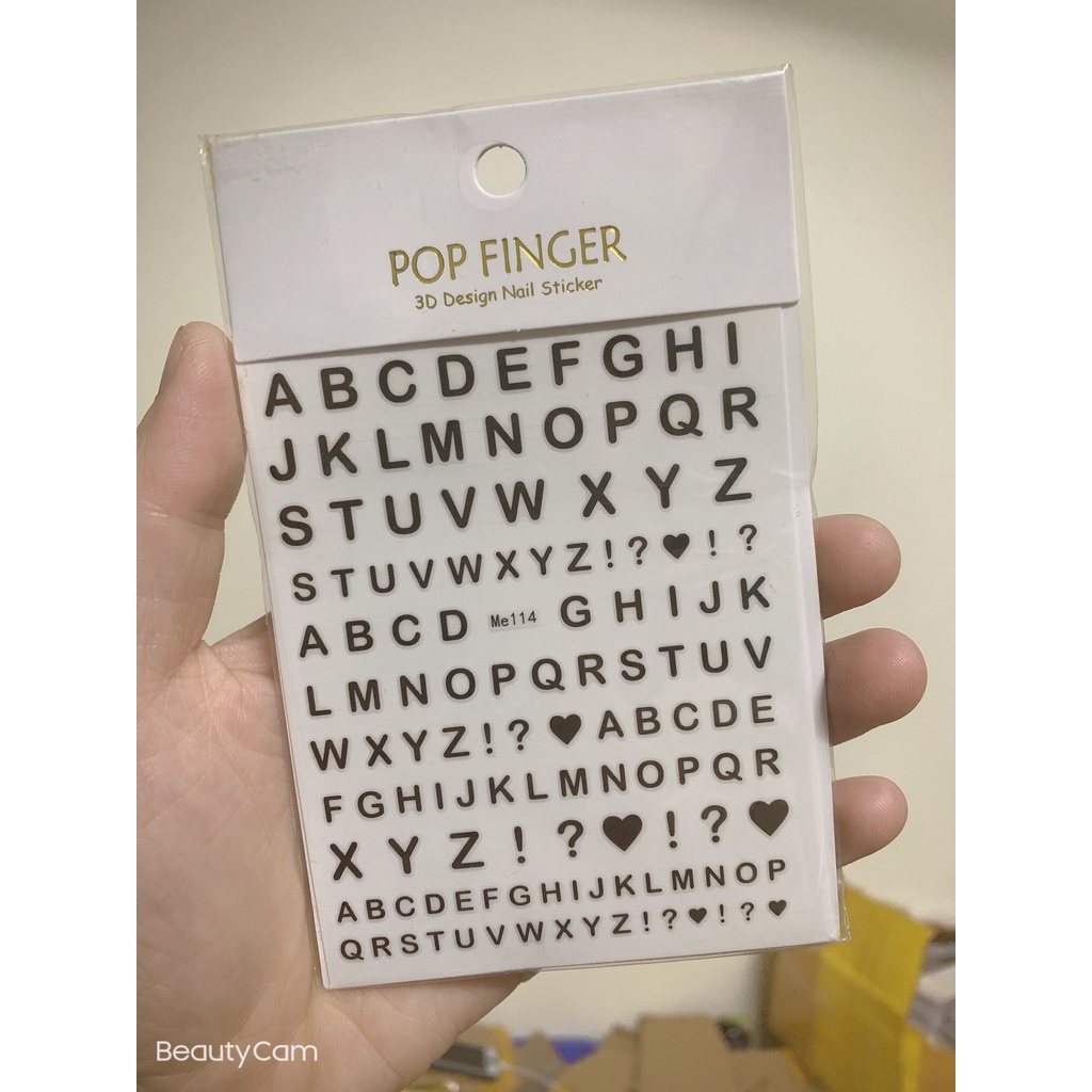 Sticker chữ  trang trí nail me114