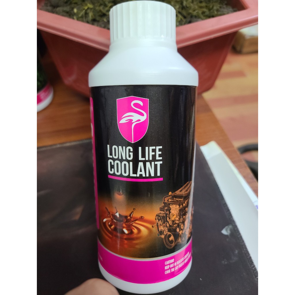 Chai Nước làm mát động cơ ô tô Flamingo Long Life CooLant F109R ( Nước Màu Hồng 500ml )