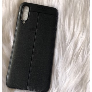 Ốp lưng Samsung Galaxy A50/ A50S Vân da Auto Focus ( Đen )