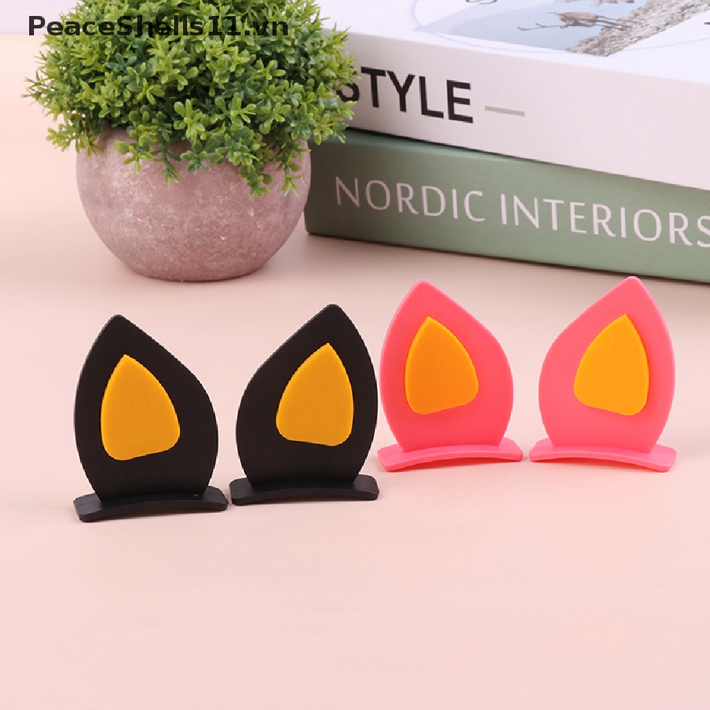 1 Cặp Sticker Dán Mũ Bảo Hiểm Hình Tai Mèo Dễ Thương