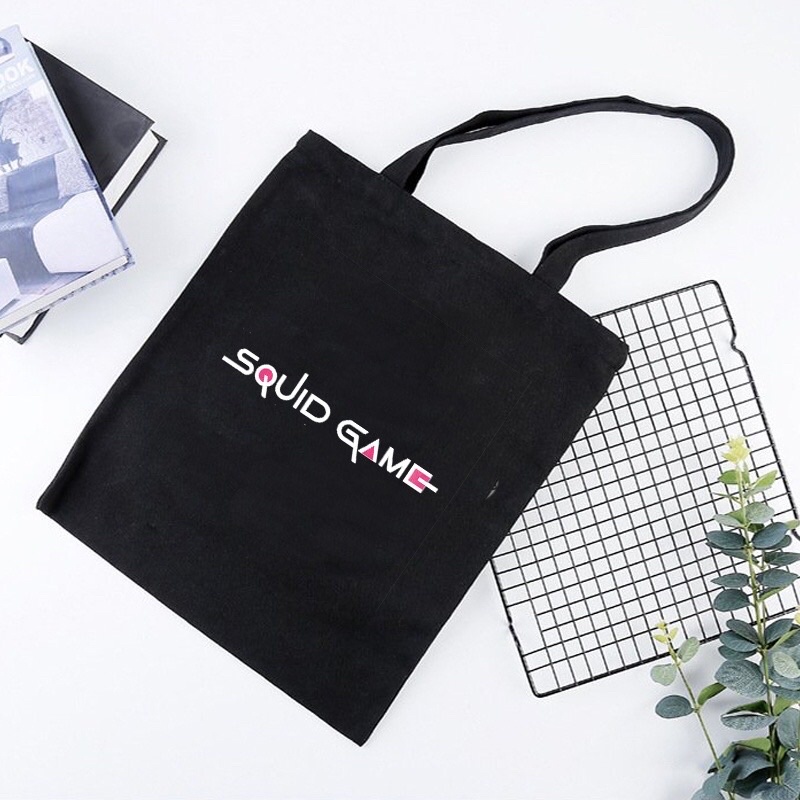 Túi Tote Vải Canvas Squid Game Trò Chơi Con Mực HOT TREND