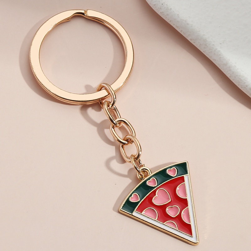 Móc Khóa Hình Bánh Pizza Tráng Miệng Dễ Thương