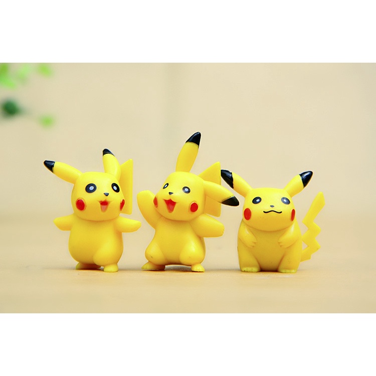 Combo 6 mô hình pi kachiu cute, dùng trang trí góc làm việc gaming