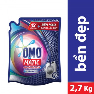[HCM] Nước Giặt Cửa Trước OMO Matic Bền Đẹp (2.7kg / Túi)