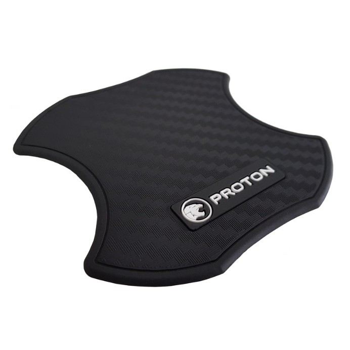 Set 4 miếng dán tay nắm cửa bằng cao su carbon thích hợp cho Toyota Honda