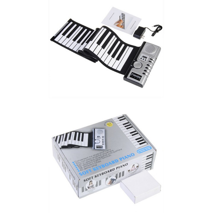 Đèn piano cuộn 61 phím với âm chuẩn  nhẹ dành cho những người mới tập chơi 