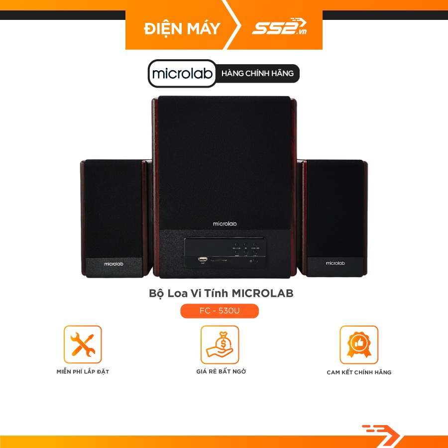 Loa Vi Tính Microlab FC - 530U - Hỗ Trợ USB/ Micro SD/ Jack 3.5mm - Bảo Hành Chính Hãng