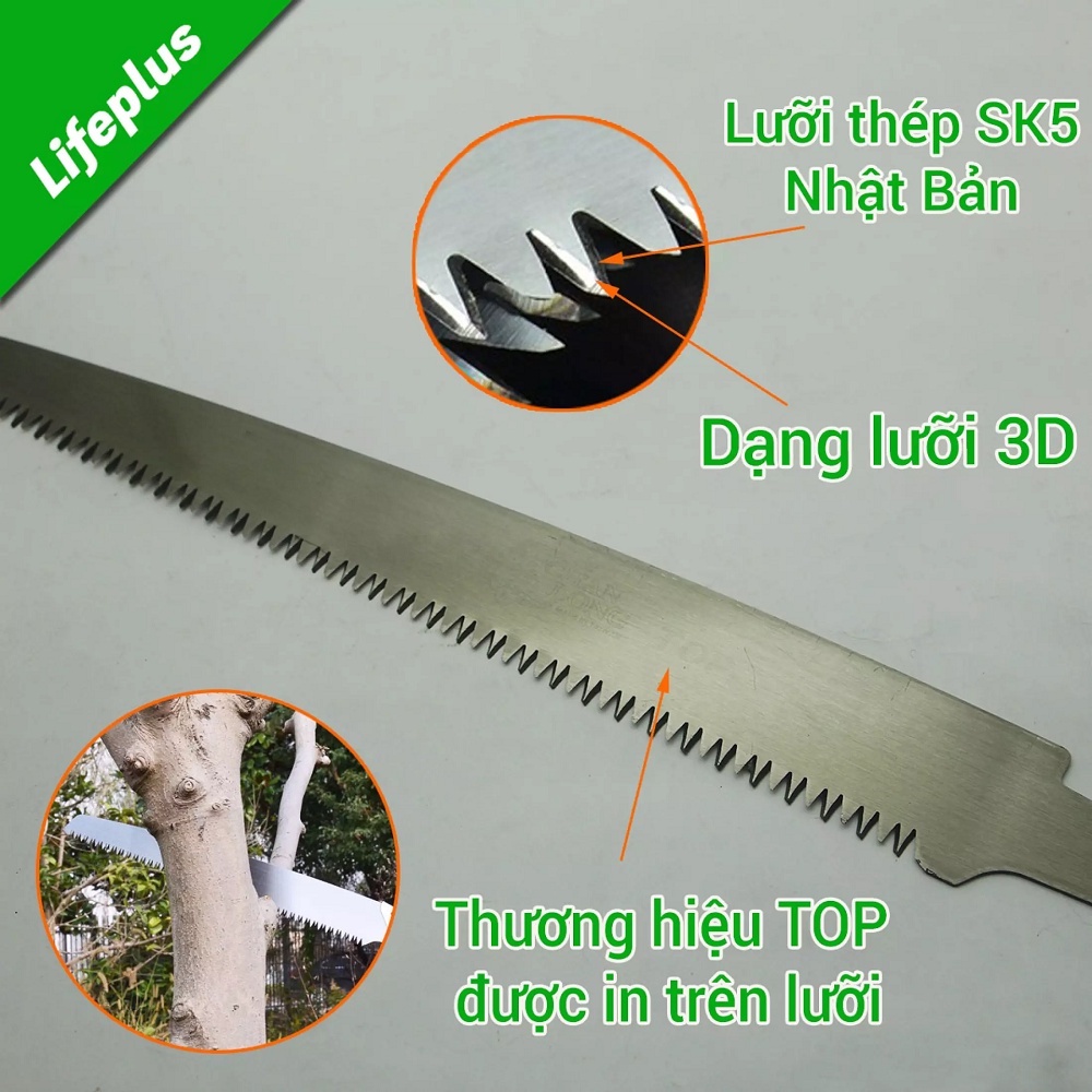 Cưa gỗ,cưa cành cầm tay cao cấp 350mm top - Đài Loan