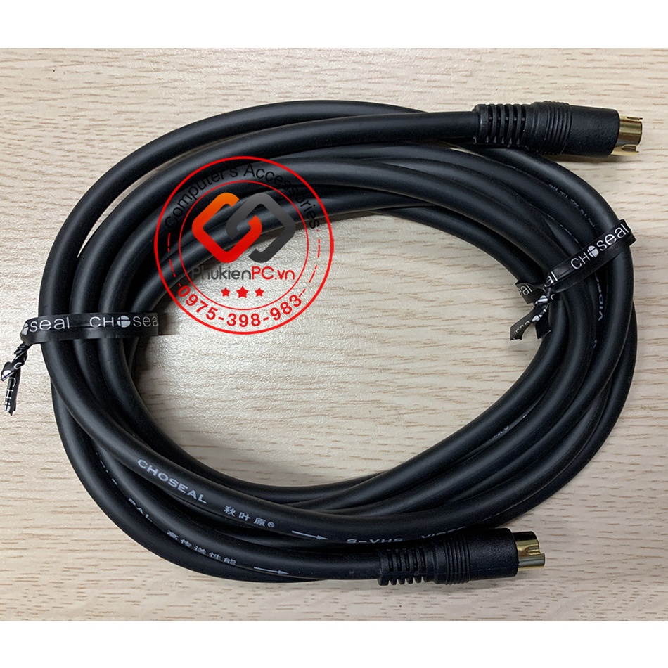 Dây cáp S-Video sang S-video dài 3M chuyên dùng cho máy siêu âm, nội soi. Cáp đầu tròn 4 chân kết nối 2 chiều SVideo