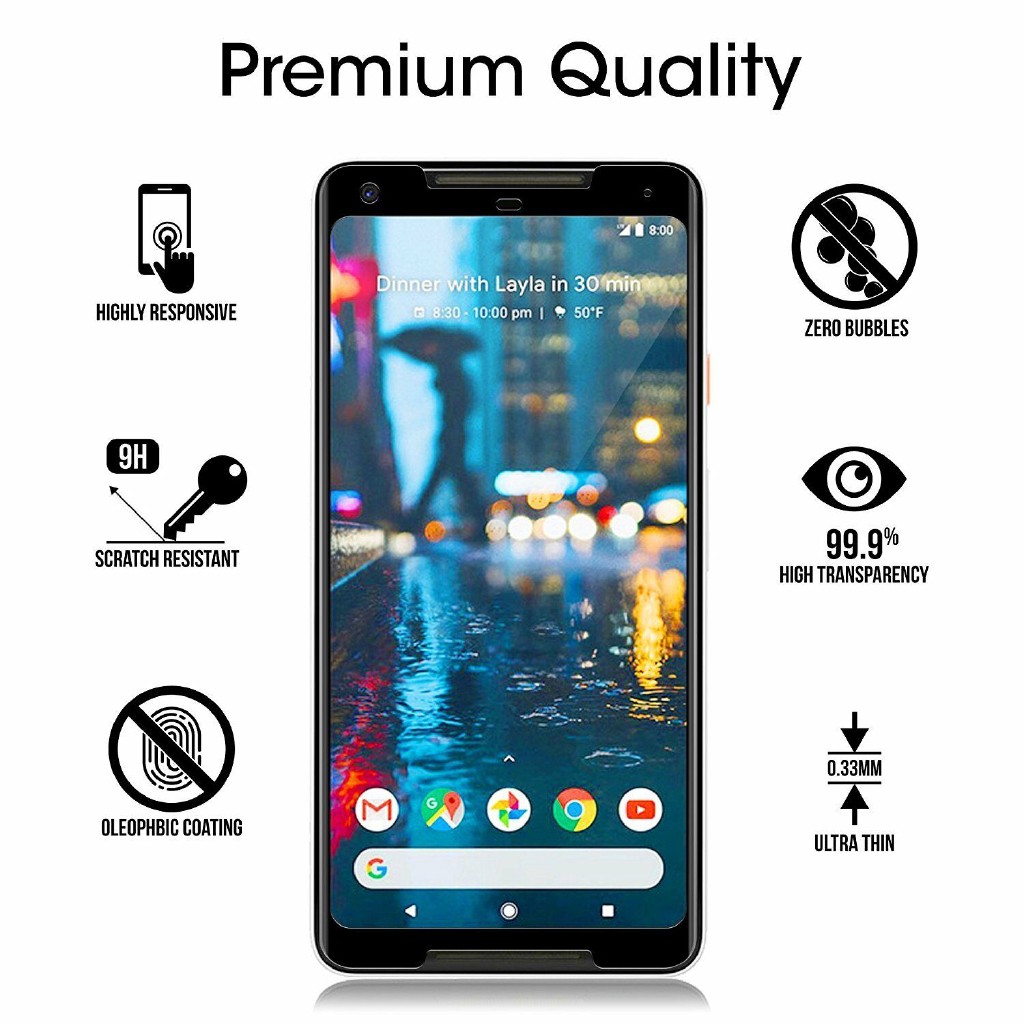 Kính Cường Lực Full Màn 4D Cho Google Pixel 2 XL - Đen