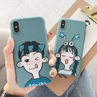 Ốp Đôi IPhone Chàng Trai Cô Gái Dẻo Bo Viền 6/6S 6/6S Plus 7/8 7/8 Plus X/XS XS Max