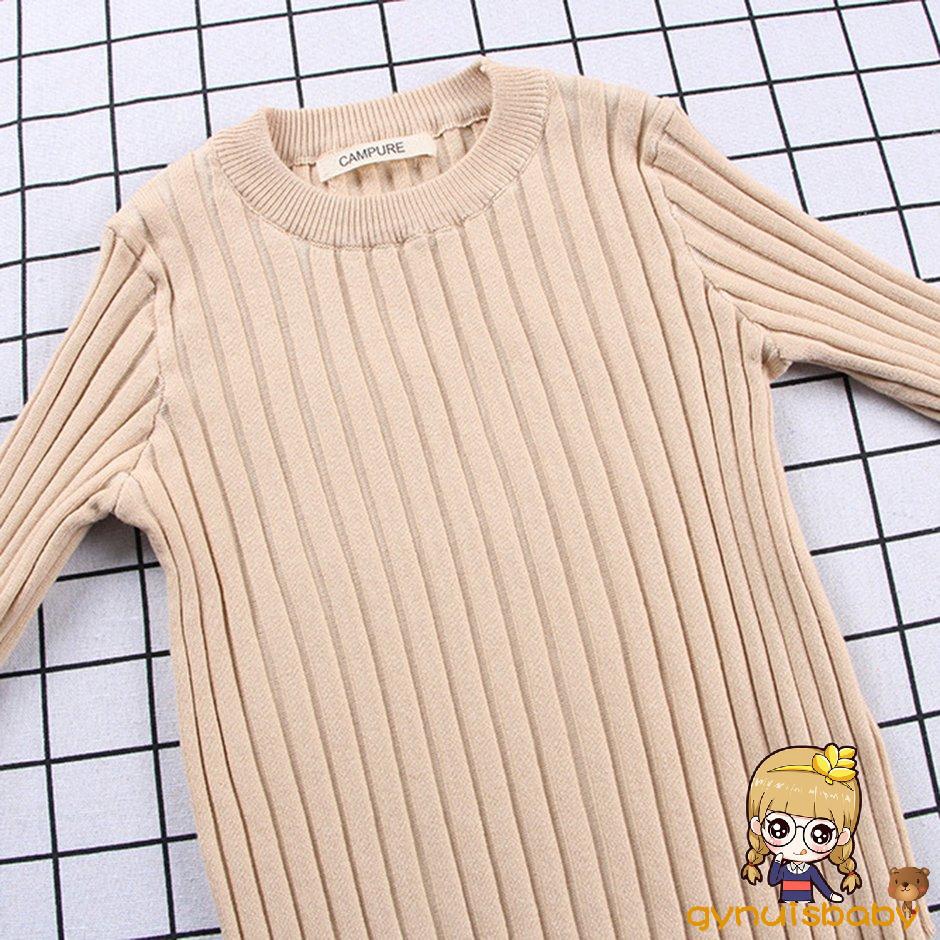 Áo Sweater Dệt Kim Cổ Tròn Giữ Ấm Cho Bé