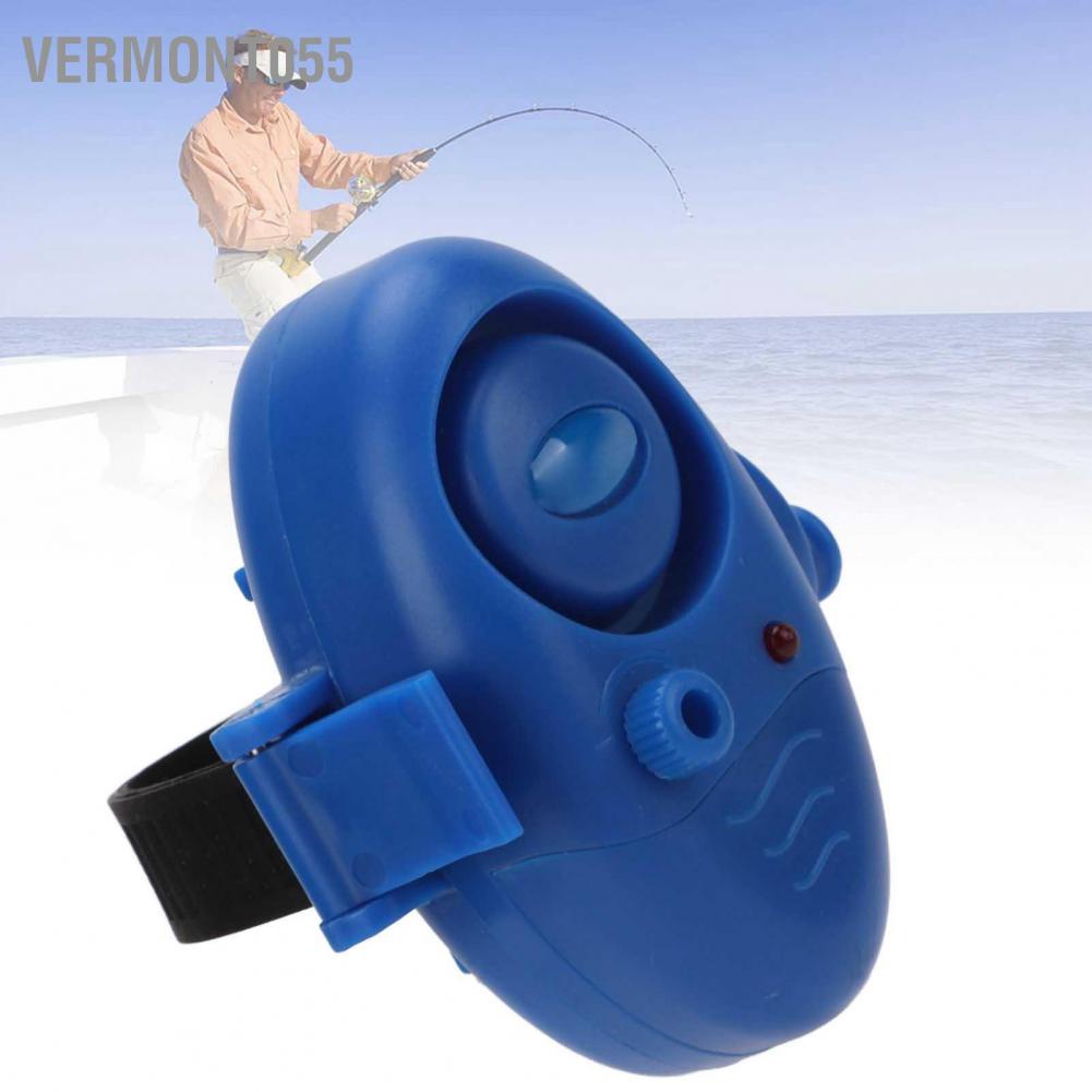 Vermont055 Vermont055 Cảnh báo Cắn cá Màu xanh da trời ABS Điện tử Chống mài mòn Cá LED Chỉ Âm thanh Dụng cụ Câu Phụ kiện