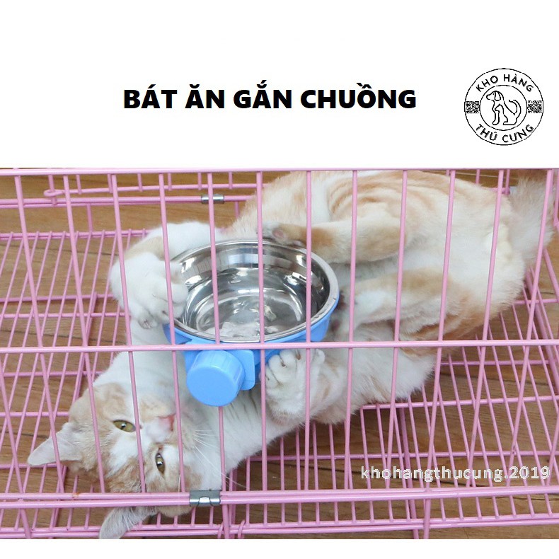 BÁT ĂN GẮN CHUỒNG DÀNH CHO CHÓ MÈO- BÁT TREO CHỐNG ĐỔ