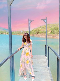 [Ảnh thật] Đầm maxi hoa vạt chéo cực đẹp ulzzang