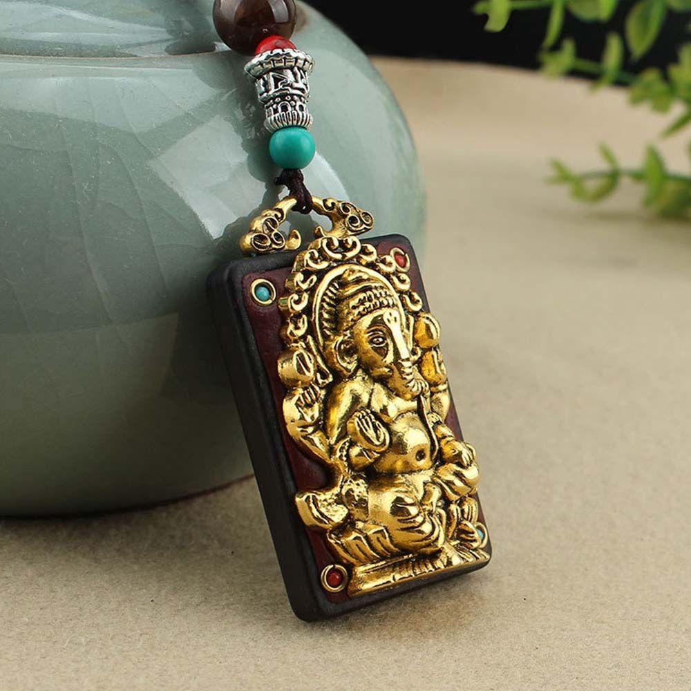 Vòng Cổ Choker Bằng Gỗ Mun Hình Voi Thời Trang Phong Cách Nepal