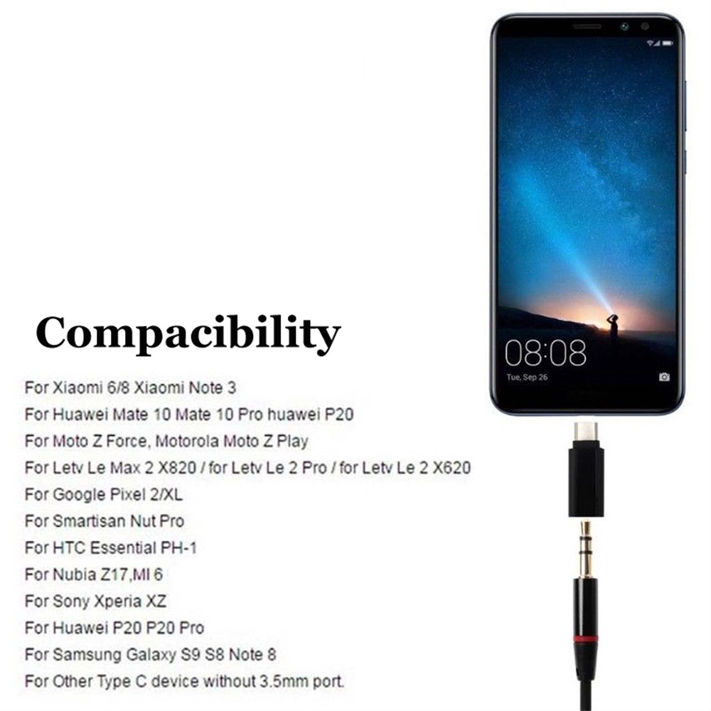 Bộ điều hợp chuyển đổi âm thanh tai nghe cho Huawei Samsung Xiaomi