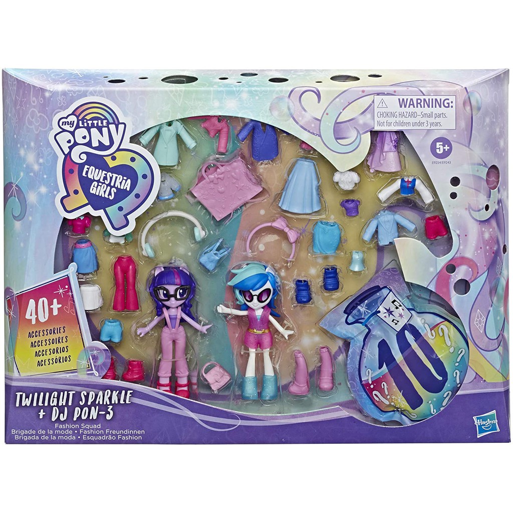 Bộ đồ chơi Lựa chọn trang phục Hasbro My Little Pony Equestria Girls Fashion Squad Twilight Sparkle and DJ Pon-3 E9243