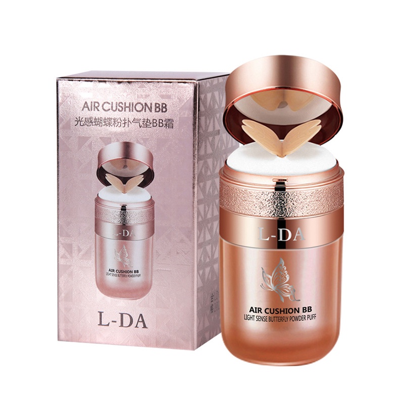 [Hàng mới về] Kem trang điểm BB L-DA Yiruo che khuyết điểm dưỡng ẩm có mút trang điểm hình cánh bướm dành cho học sinh | BigBuy360 - bigbuy360.vn