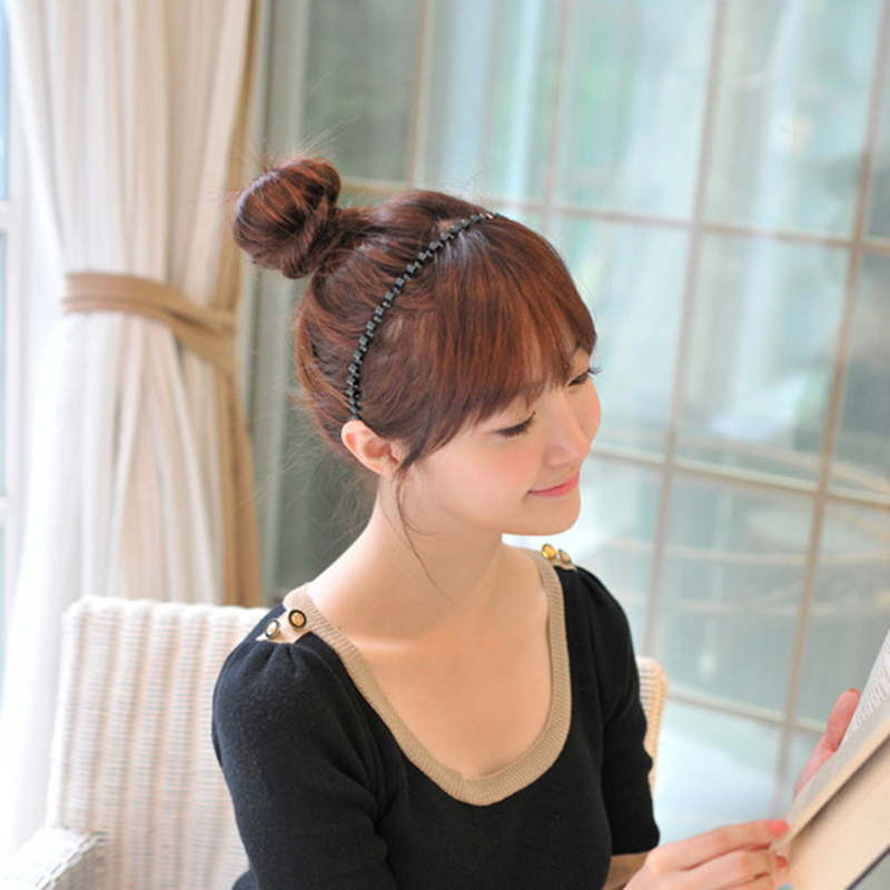 Cài Tóc Gợn Sóng Màu Đen Thời Trang Unisex