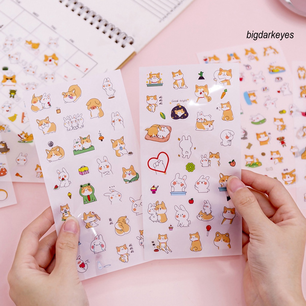 Set 6 Miếng Dán Trang Trí Hình Hoạt Hình Thân Thiện Với Môi Trường