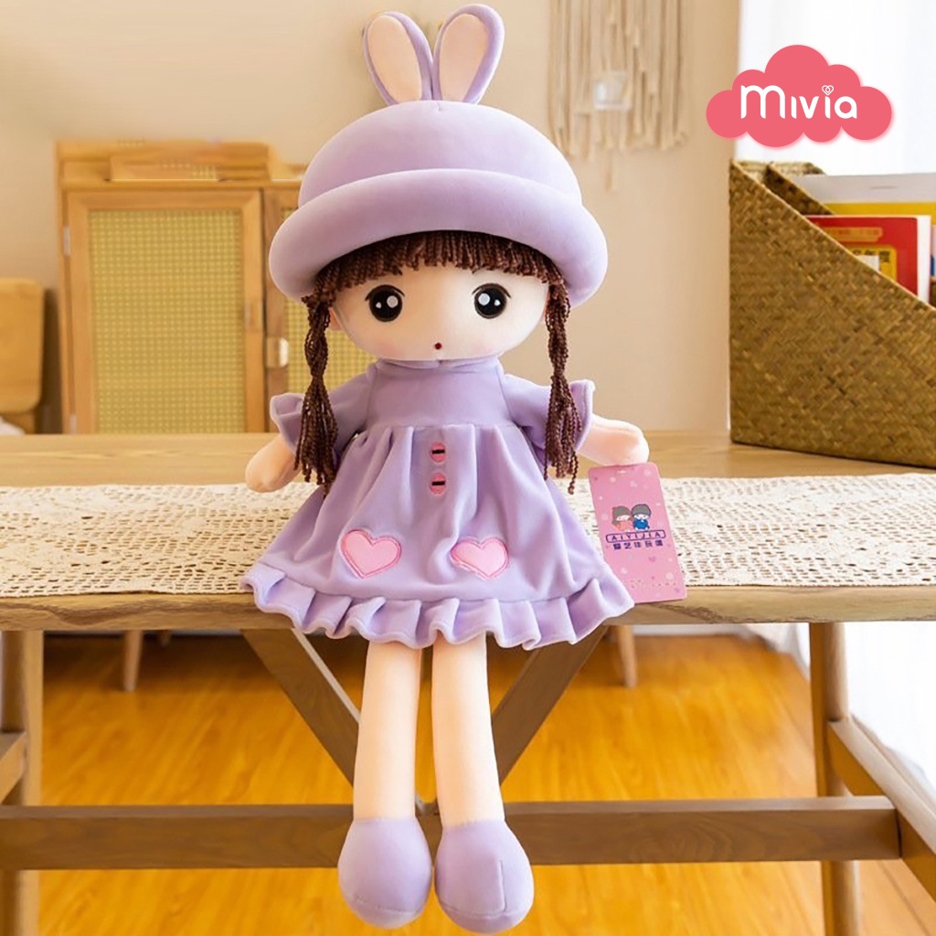 Gấu bông búp bê  váy nhung size 52cm, quà tặng cho bé cao cấp