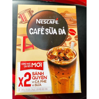 Cà phê sữa đá NesCafé nhân đôi sánh quyện 240g (10 gói x 24g)